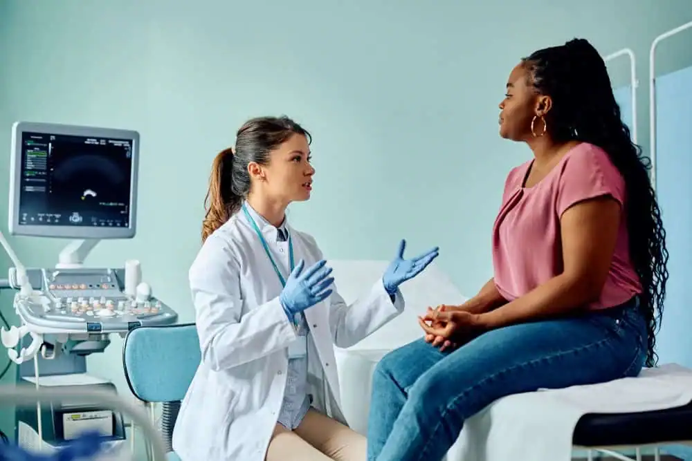 Rejuvenating Intimacy: Exploring Surgical Solutions for Vaginal Laxity 1 Woman have consultation about vaginal laxity Walton-on-Thames