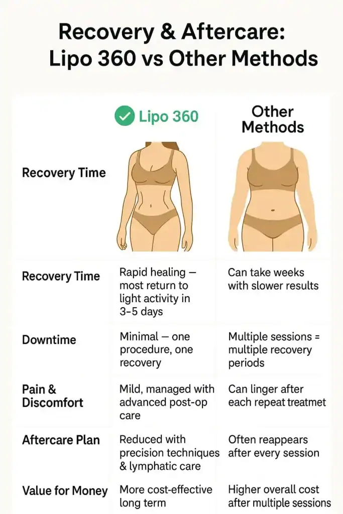 Table to show fat dissolving injection aftercare Walton-on-Thames